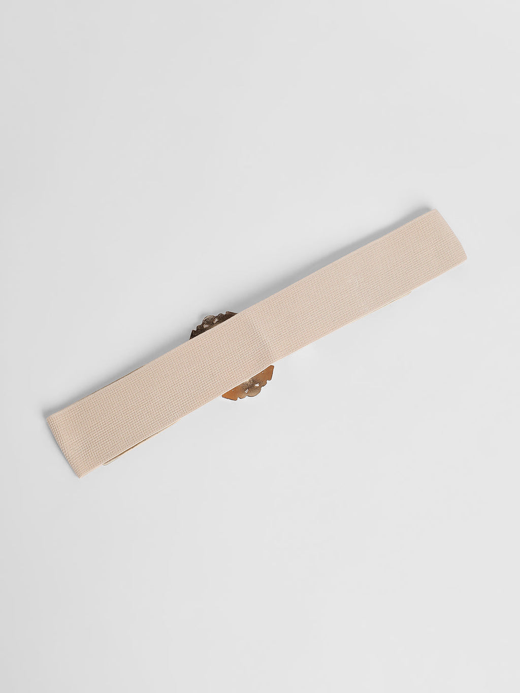 The Oval Bijou Elastic Belt - Ivory White