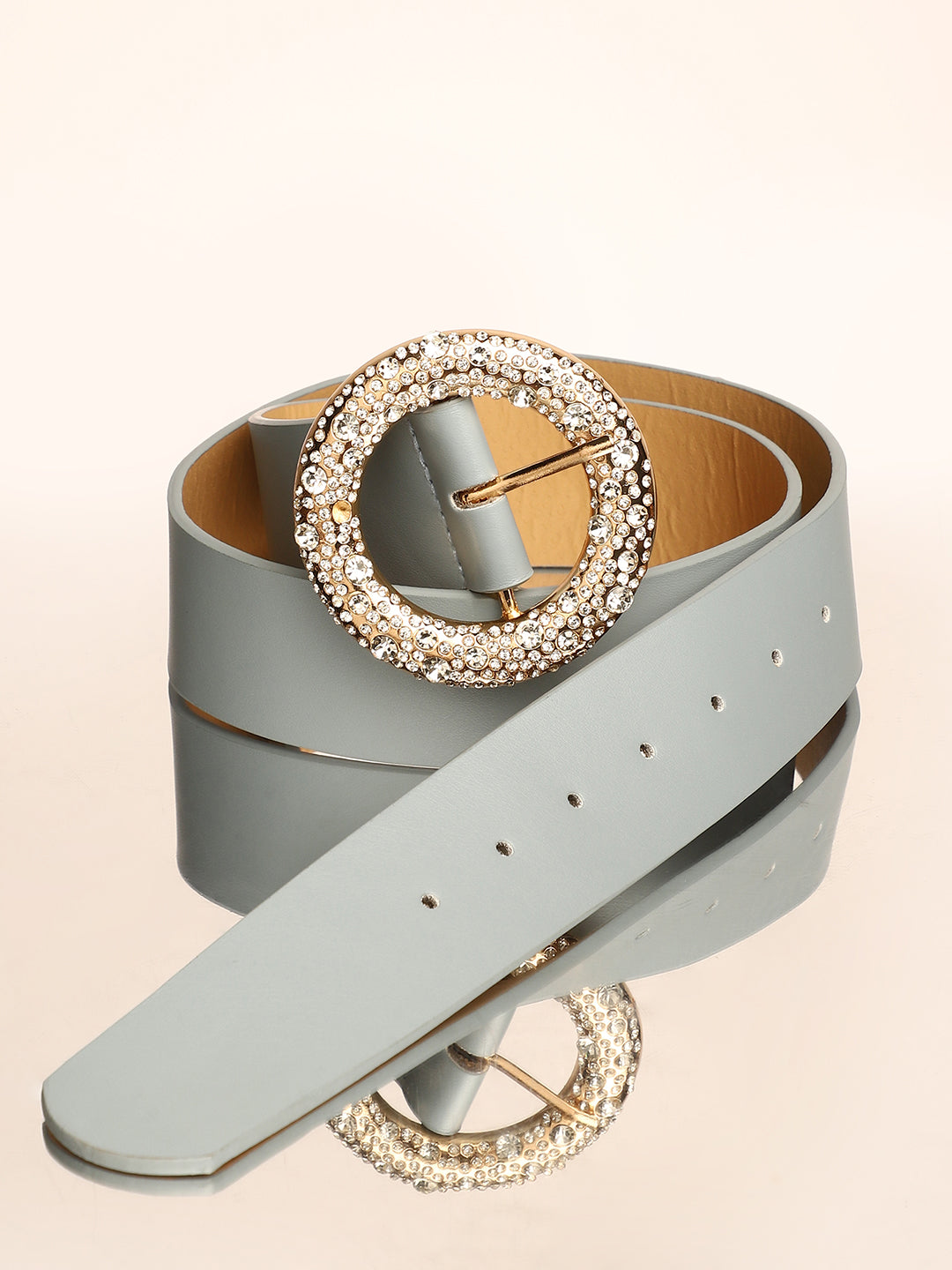 The Celeste Buckle Belt - Powder Blue