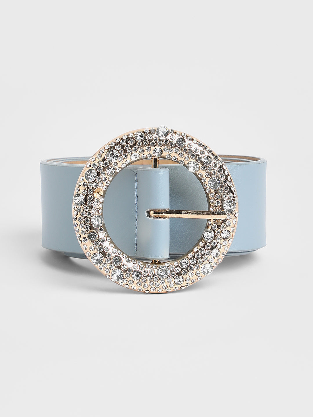 The Celeste Buckle Belt - Powder Blue