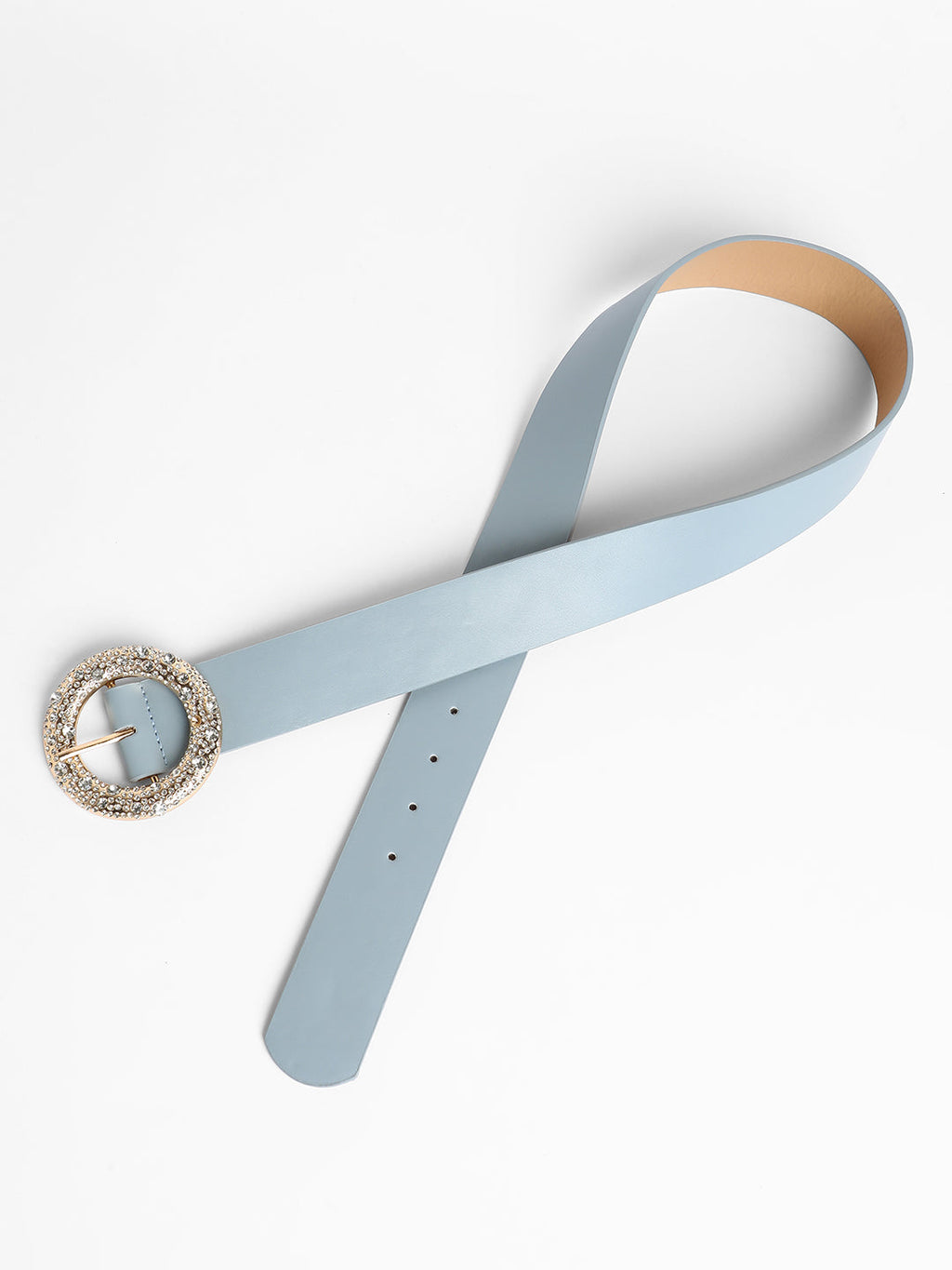 The Celeste Buckle Belt - Powder Blue
