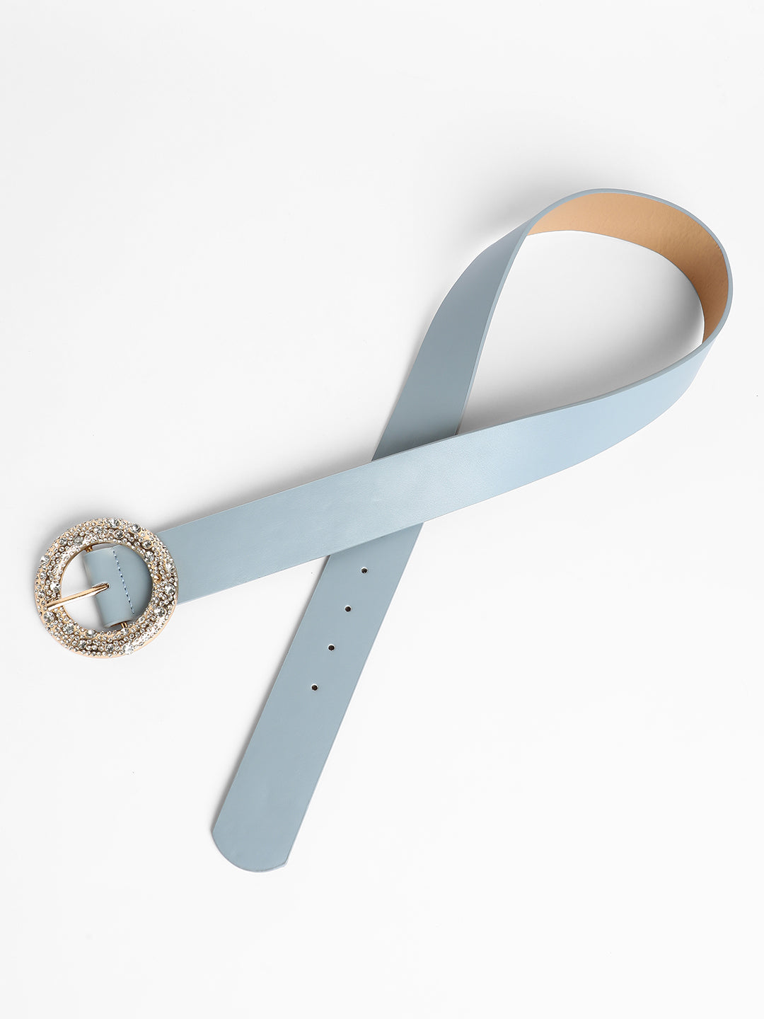 The Celeste Buckle Belt - Powder Blue