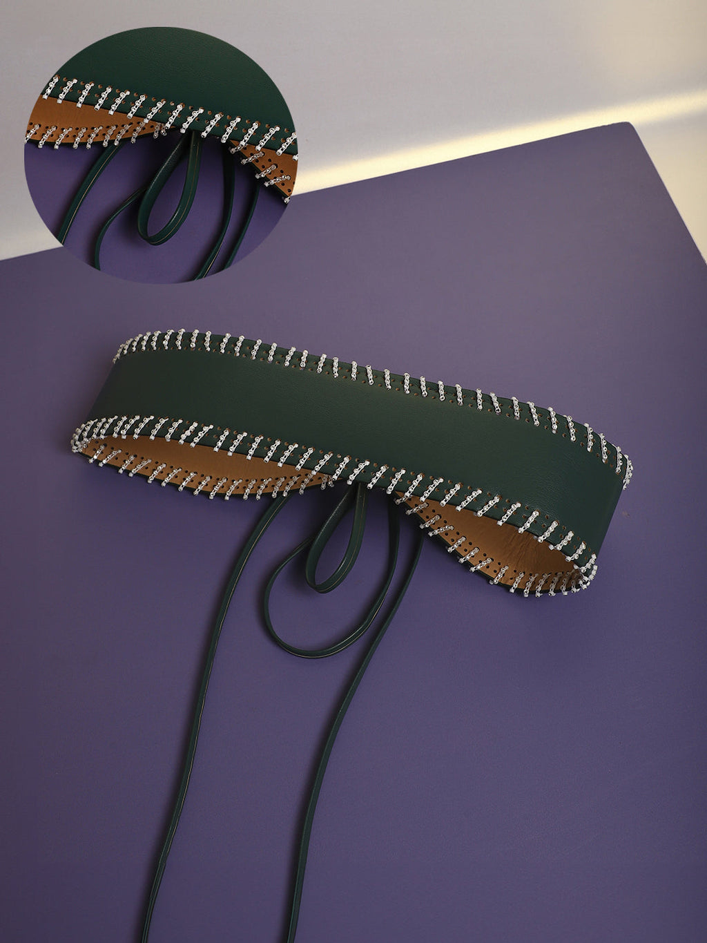 The Mariner Tie-Up Belt - Pine Green