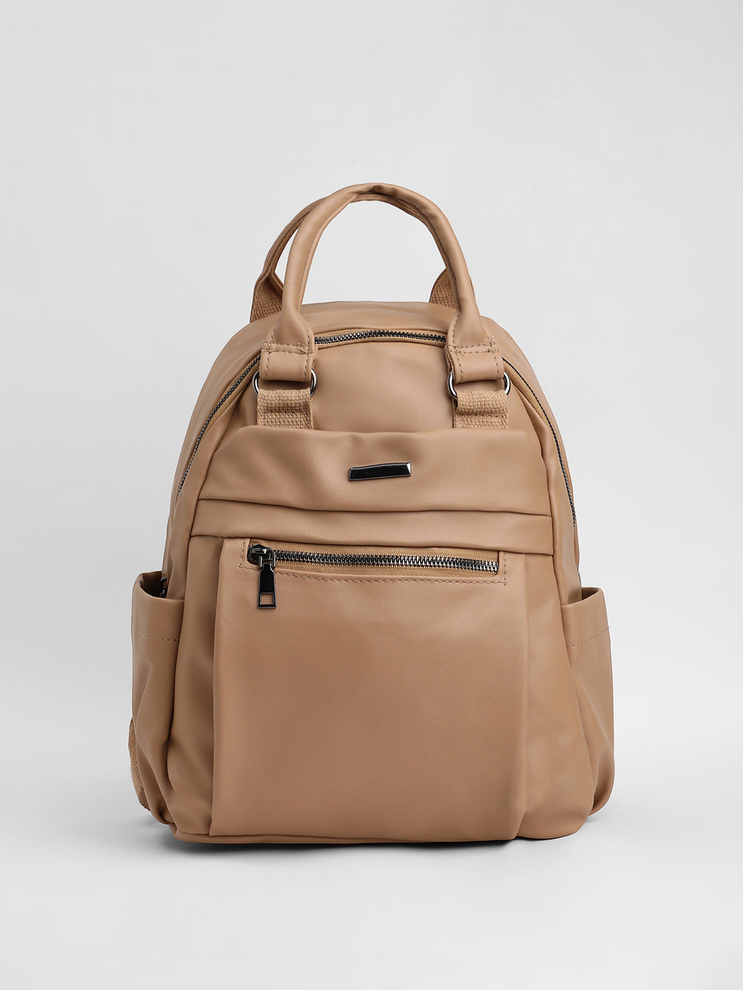 The Top Handle Curve Backpack - Buff Beige