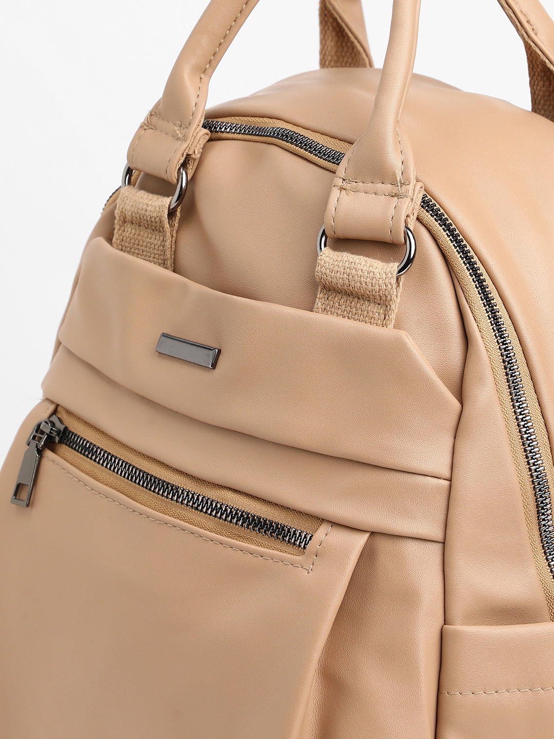 The Top Handle Curve Backpack - Buff Beige