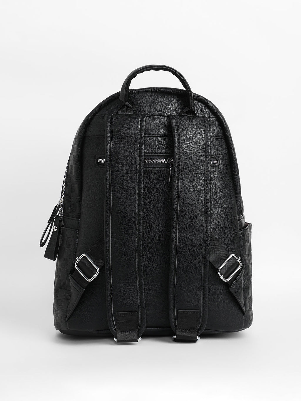 The Checkered Curve Backpack - Onyx Black