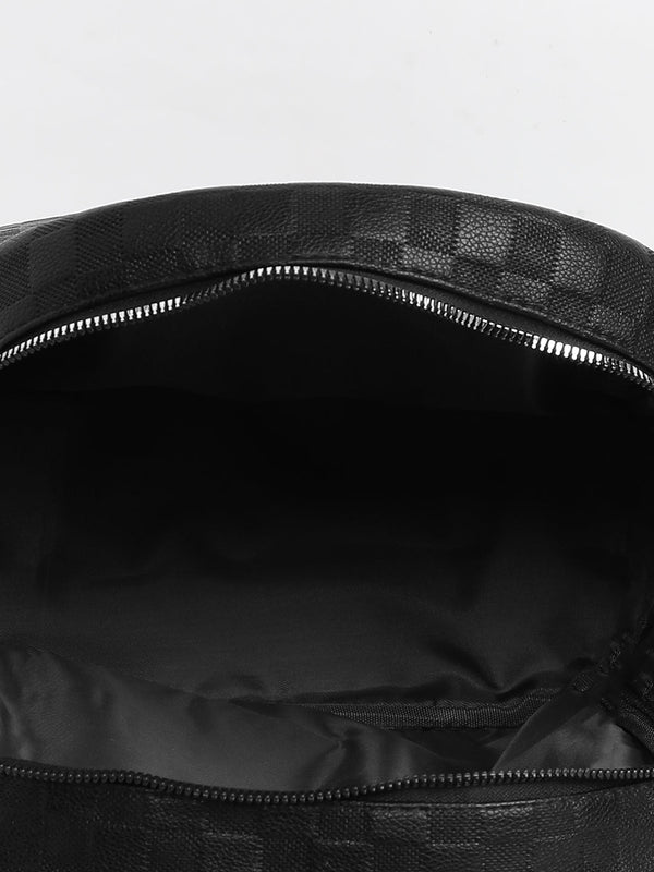 The Checkered Curve Backpack - Onyx Black
