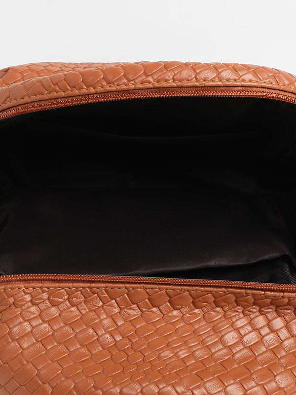 The Weave Curve Backpack - Sienna Brown