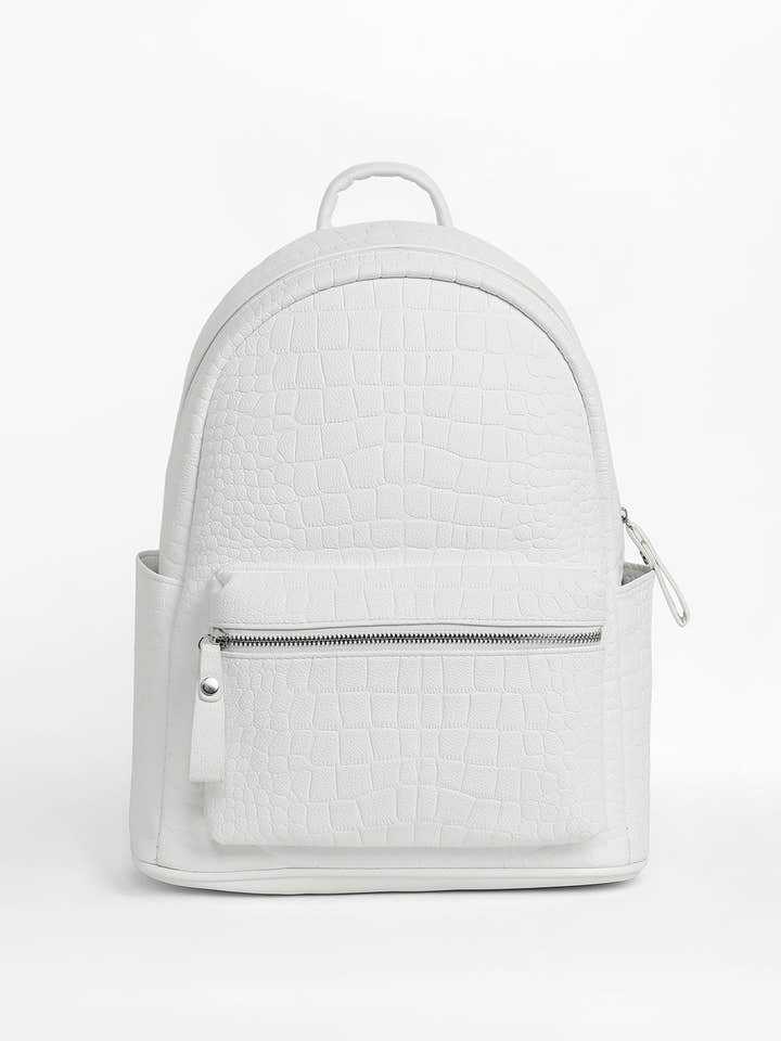 The Scale Curve Backpack - Daisy White