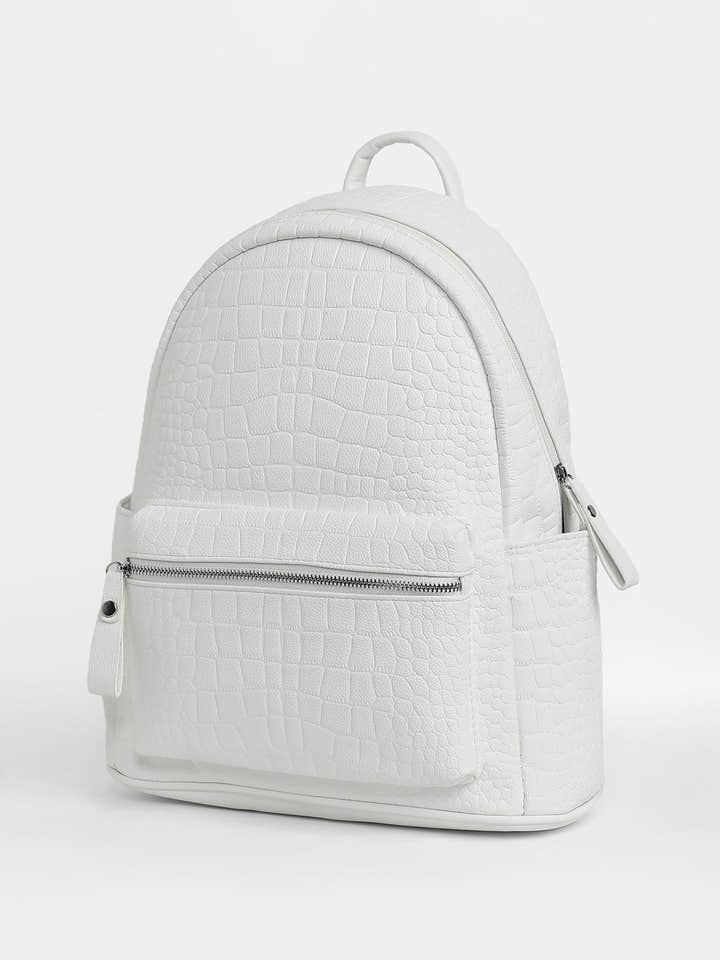 The Scale Curve Backpack - Daisy White