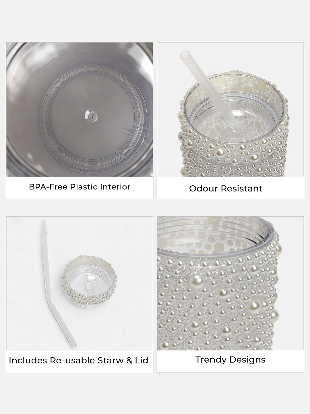 The Snowball Sipper (473 Ml) - Pearl White