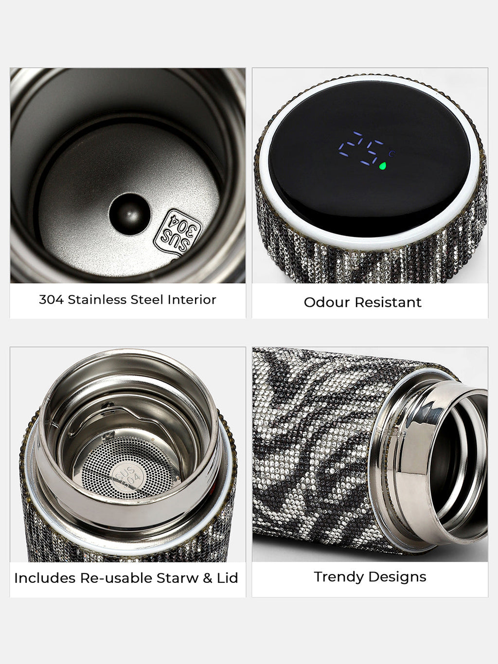 The Zã©Bresse Smart Vacuum Infuser (480 Ml) - Midnight Black & Crystal Silver