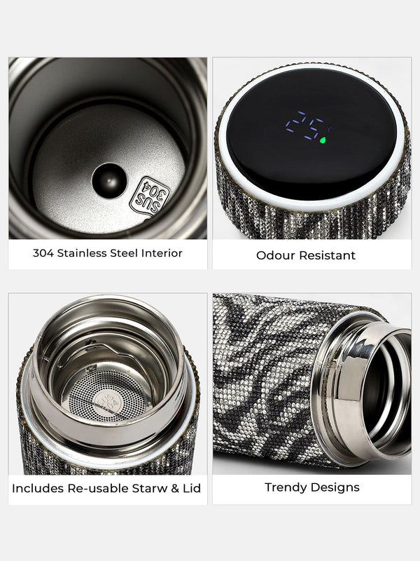 The Zã©Bresse Smart Vacuum Infuser (480 Ml) - Midnight Black & Crystal Silver