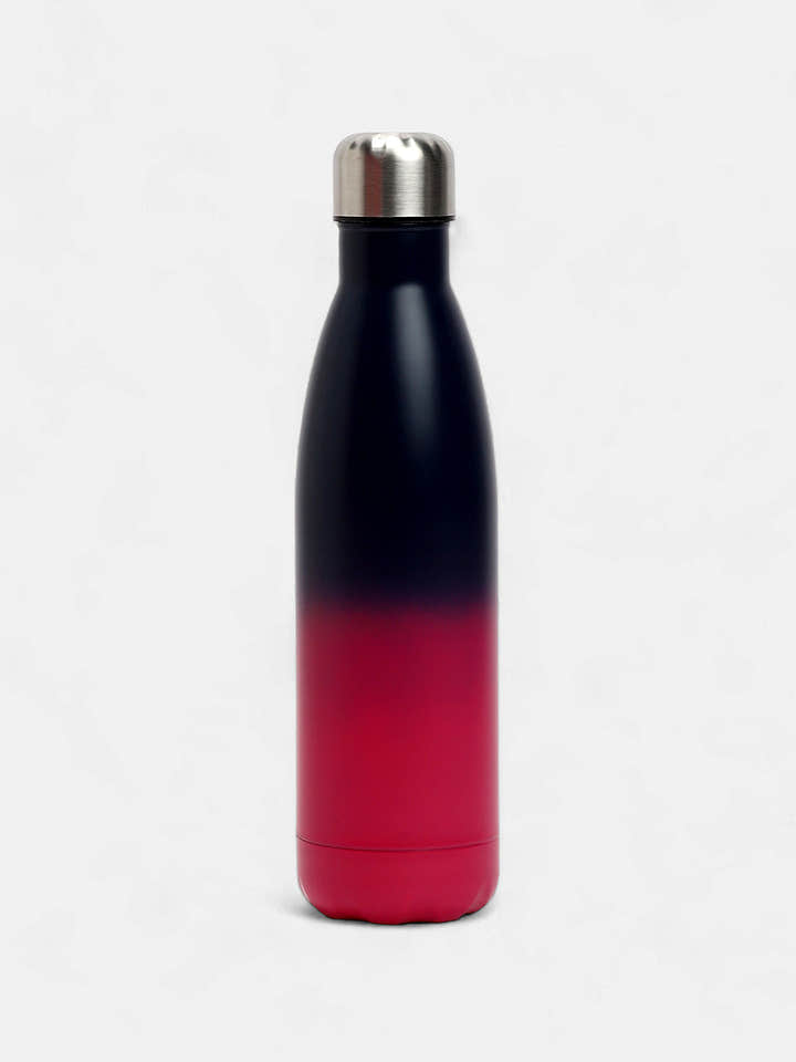 The Ombre Daily Hydration Flask (500 Ml) - Navy Blue & Magenta Pink