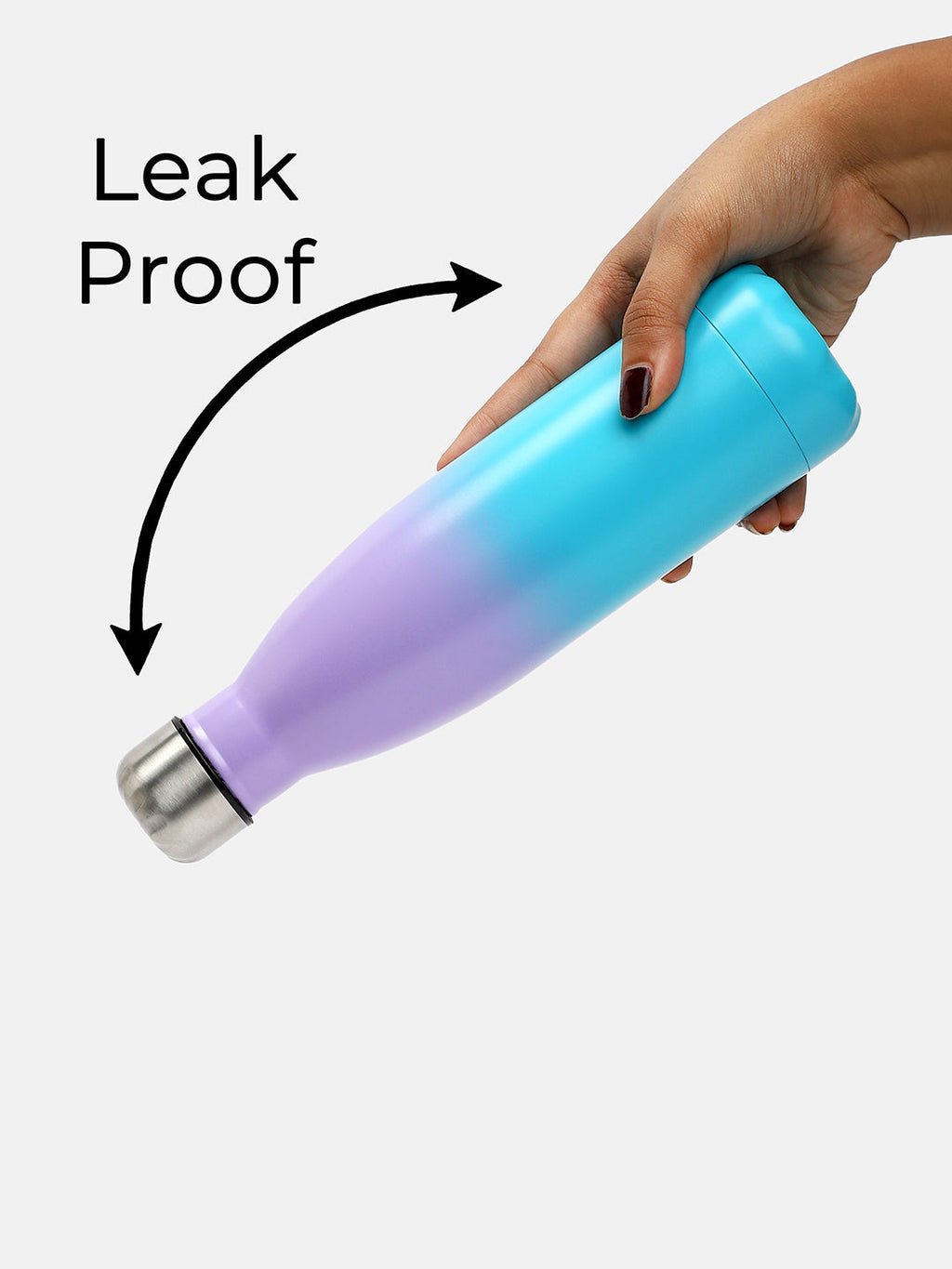The Ombre Daily Hydration Flask (500 Ml) - Lavender & Azure Blue