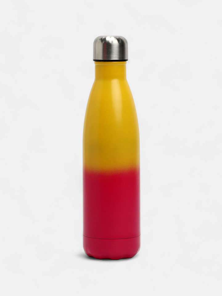 The Ombre Daily Hydration Flask (500 Ml) - Lemon Yellow & Magenta Pink
