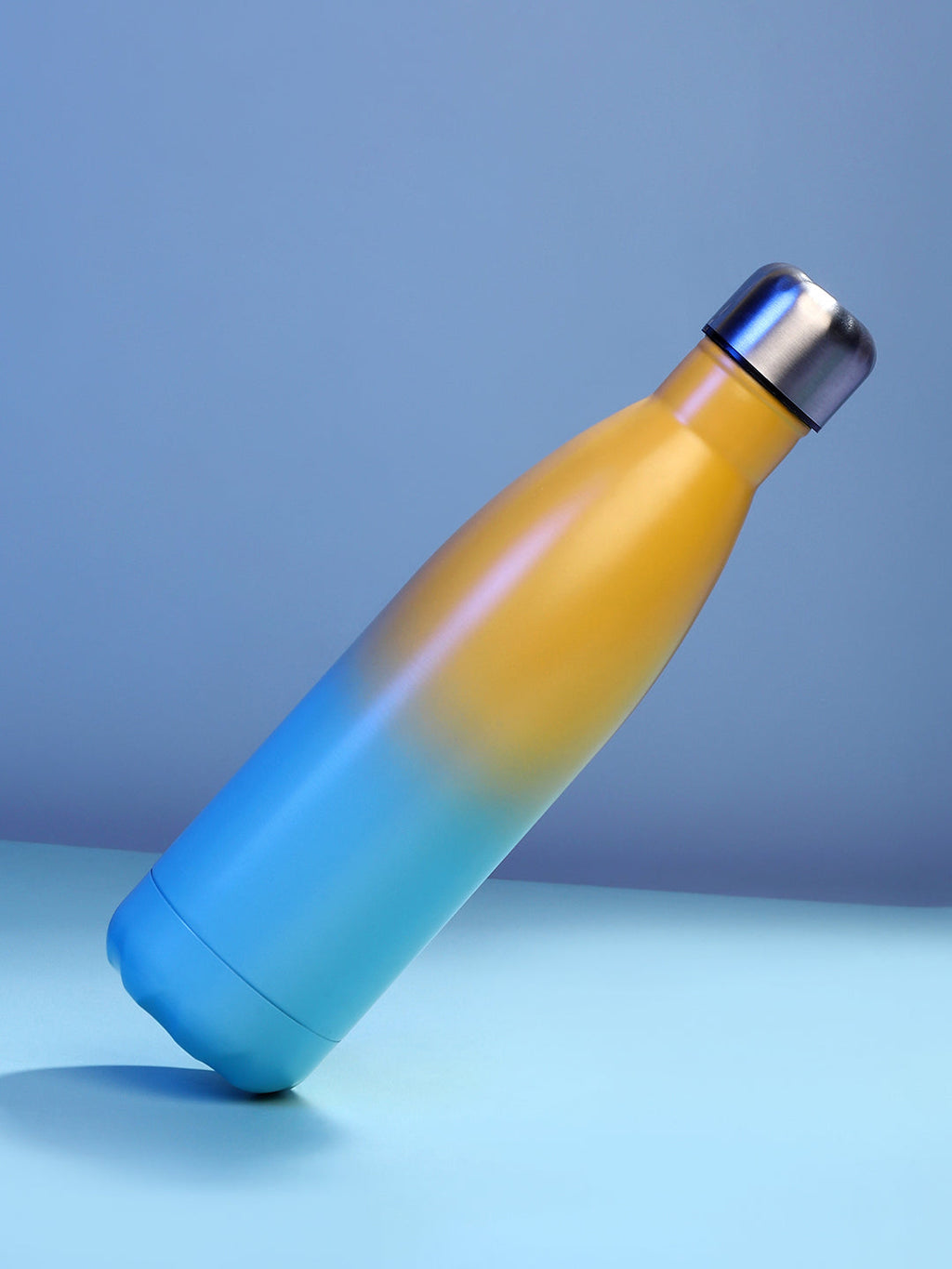 The Ombre Daily Hydration Flask (500 Ml) - Lemon Yellow & Sky Blue