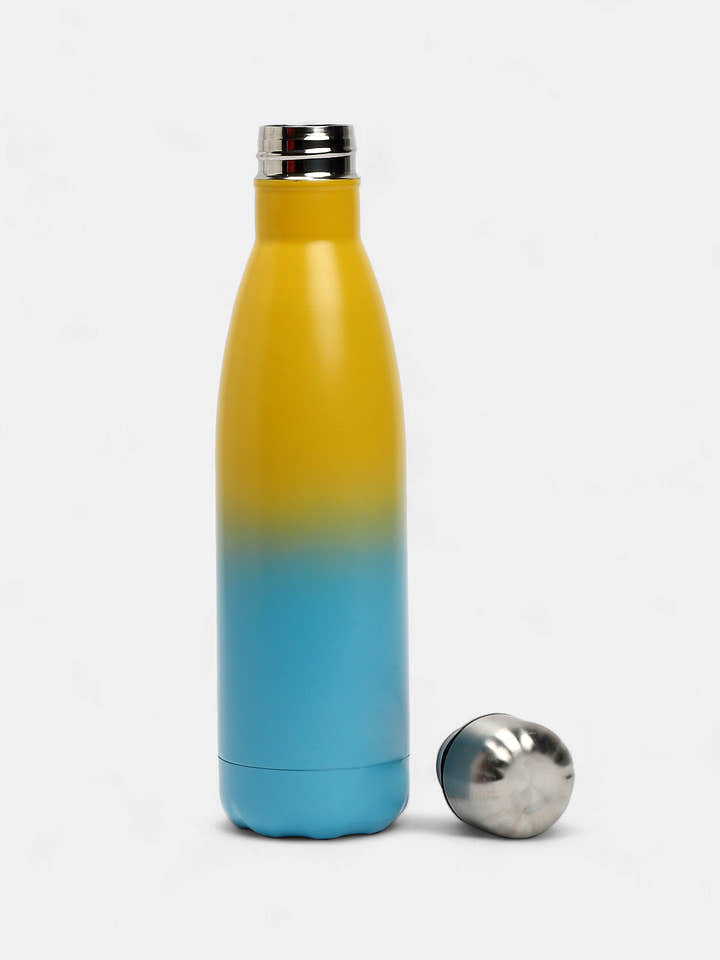 The Ombre Daily Hydration Flask (500 Ml) - Lemon Yellow & Sky Blue