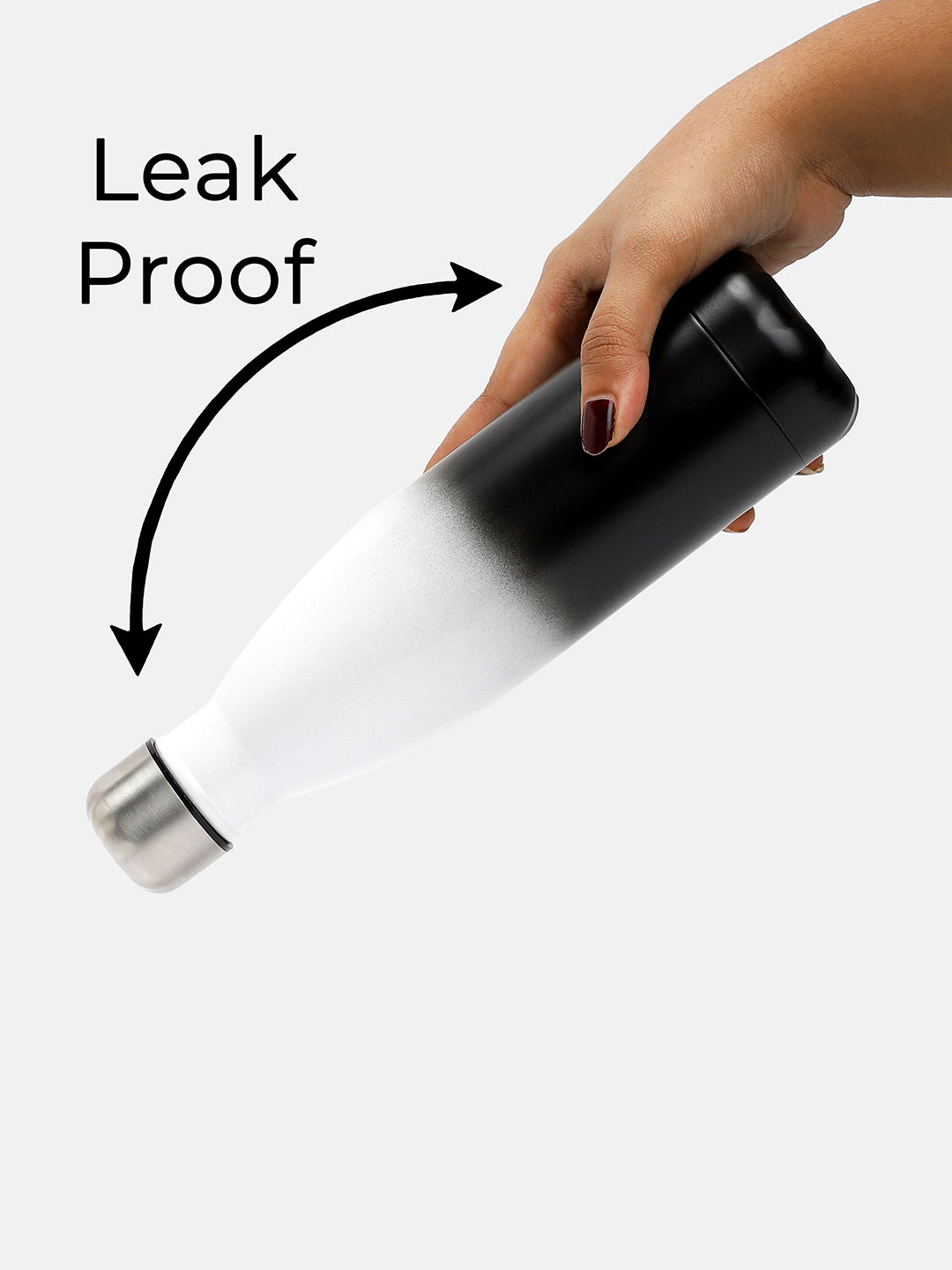 The Ombre Daily Hydration Flask (500 Ml) - Chalk White & Onyx Black