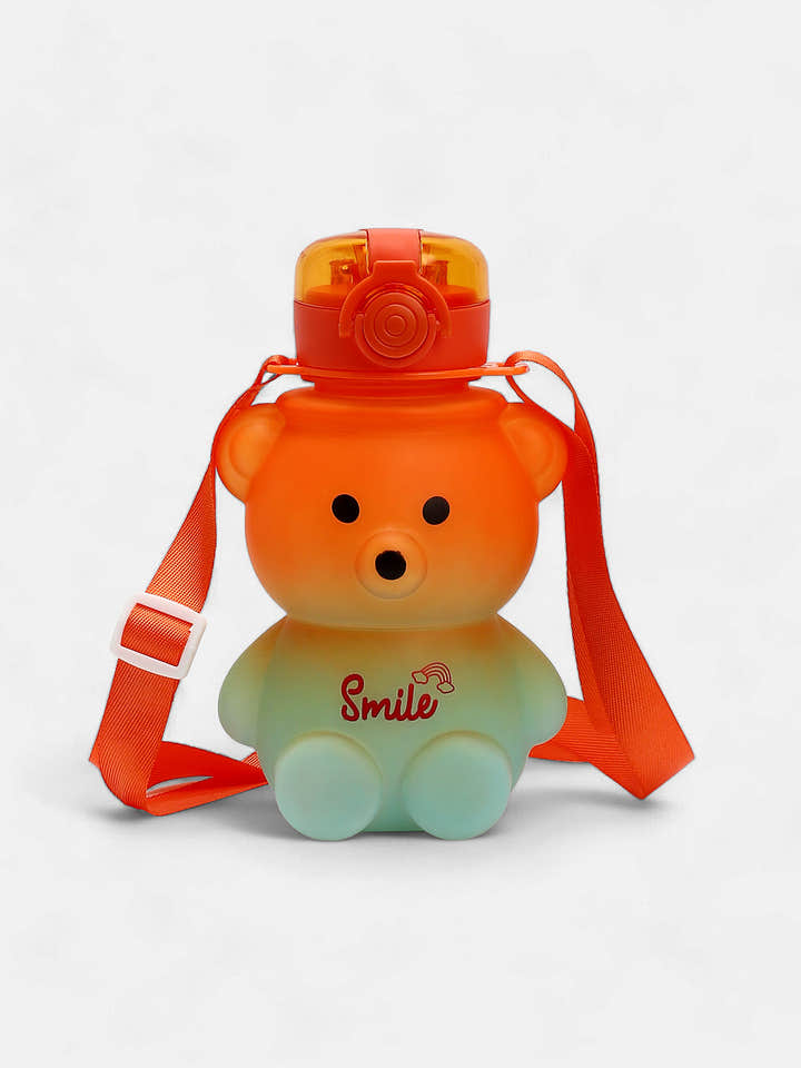The Teddy Crossbody Sipper (580 Ml) - Pumpkin Orange & Powder Blue