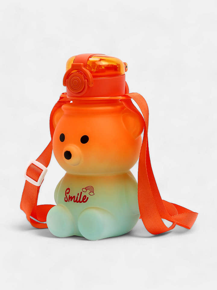 The Teddy Crossbody Sipper (580 Ml) - Pumpkin Orange & Powder Blue