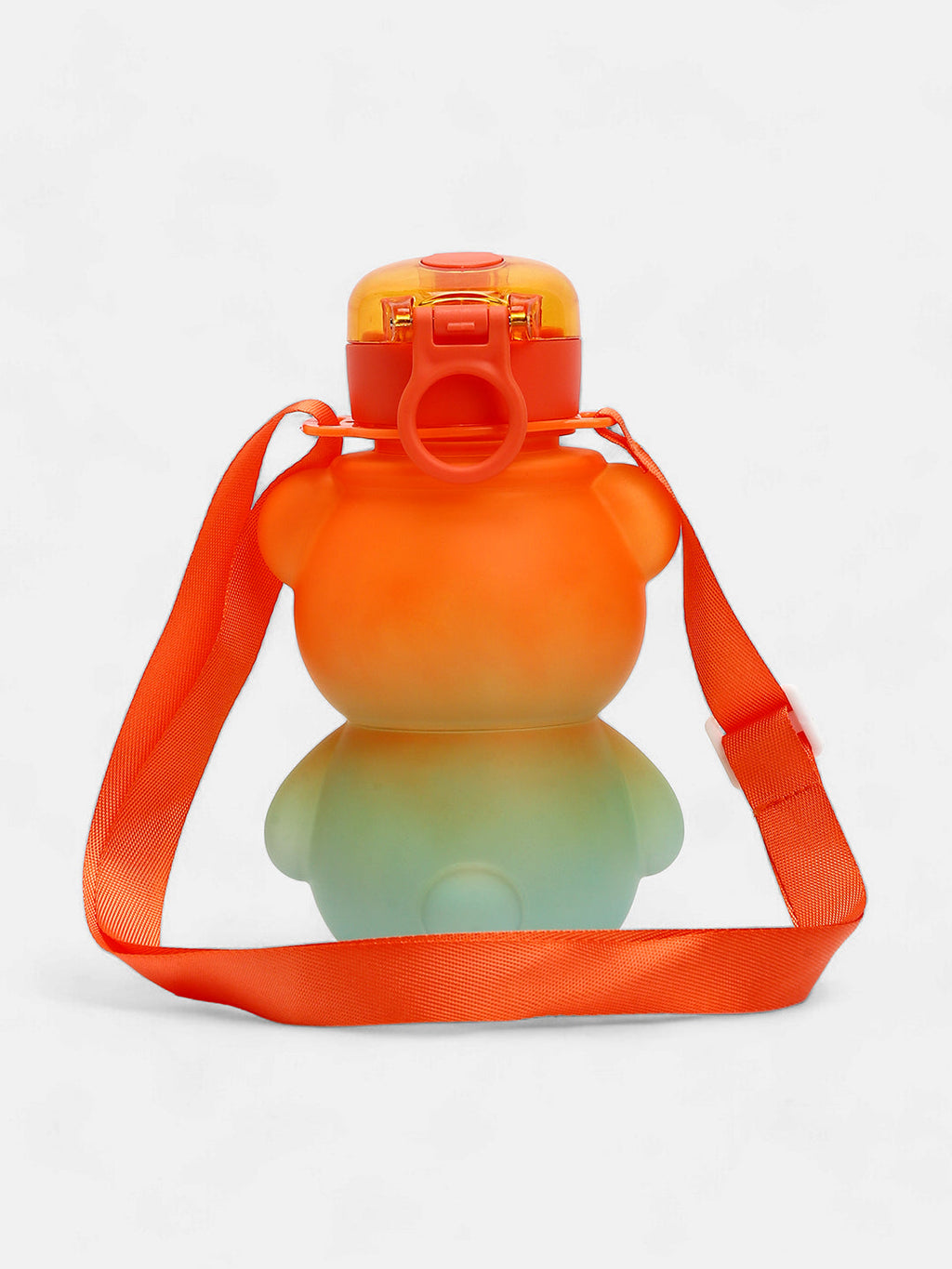 The Teddy Crossbody Sipper (580 Ml) - Pumpkin Orange & Powder Blue