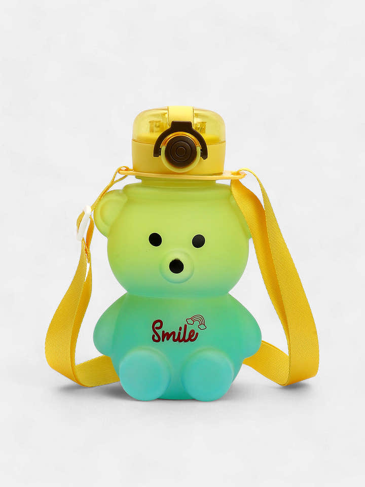 The Teddy Crossbody Sipper (580 Ml) - Lemon Yellow & Sky Blue