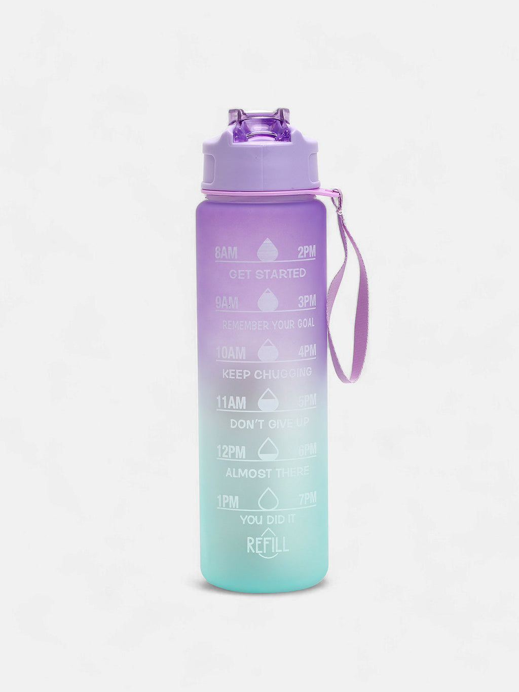 The Hydration Itinerary Sipper (900 Ml) - Amethyst Purple & Sky Blue