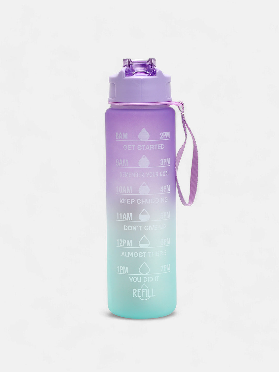 The Hydration Itinerary Sipper (900 Ml) - Amethyst Purple & Sky Blue