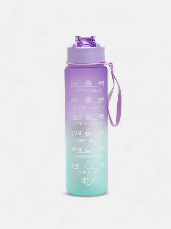 The Hydration Itinerary Sipper (900 Ml) - Amethyst Purple & Sky Blue