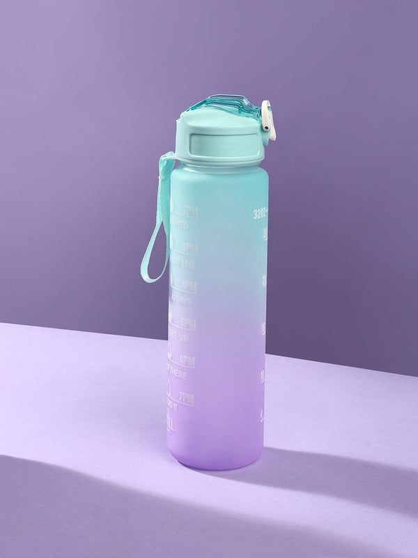 The Hydration Itinerary Sipper (900 Ml) - Aqua Green & Amethyst Purple