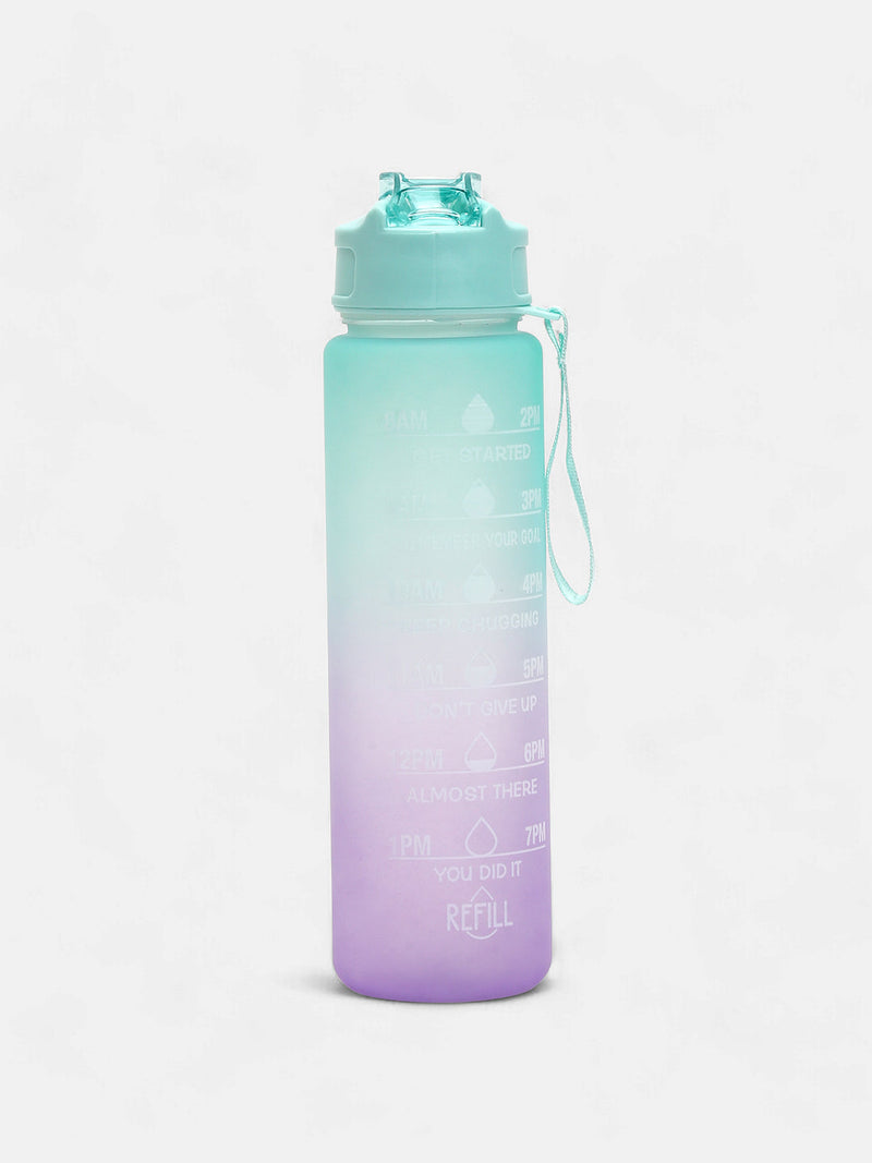 The Hydration Itinerary Sipper (900 Ml) - Aqua Green & Amethyst Purple