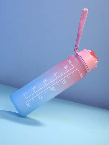 The Hydration Itinerary Sipper (900 Ml) - Peach Pink & Sky Blue