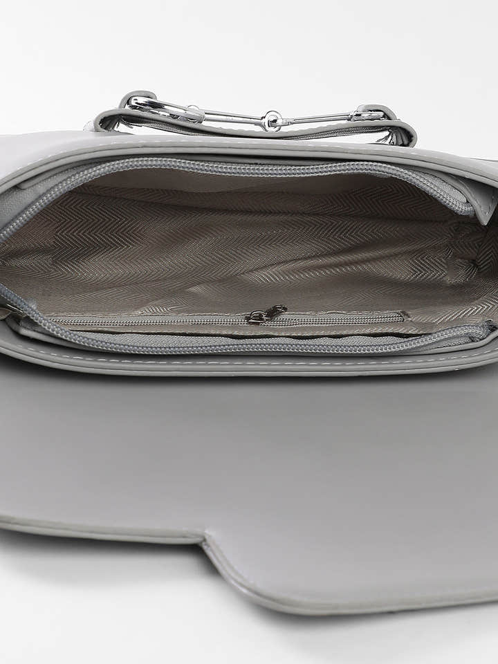 The Asymmetric Link Shoulder Bag - Ash Grey