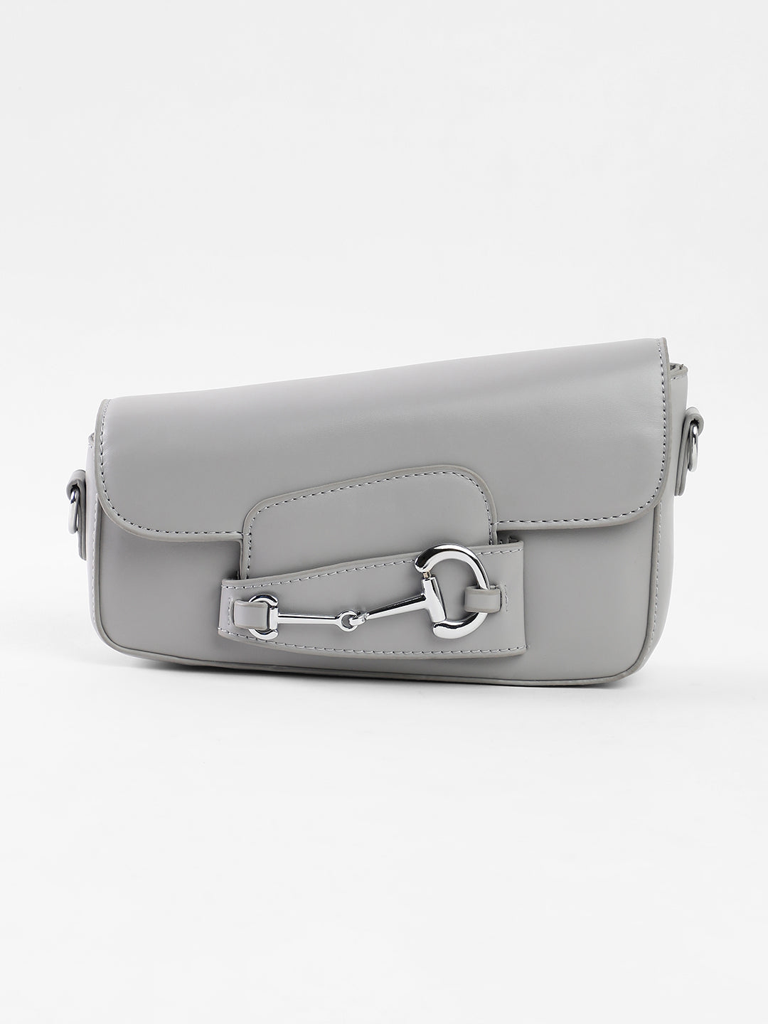 The Asymmetric Link Shoulder Bag - Ash Grey