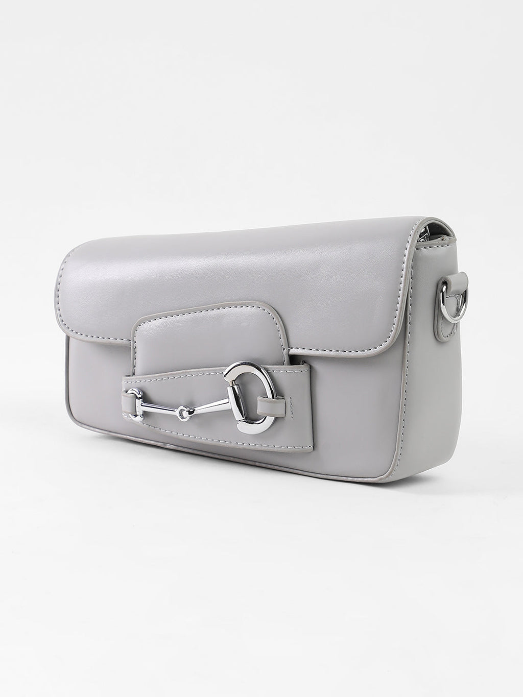 The Asymmetric Link Shoulder Bag - Ash Grey