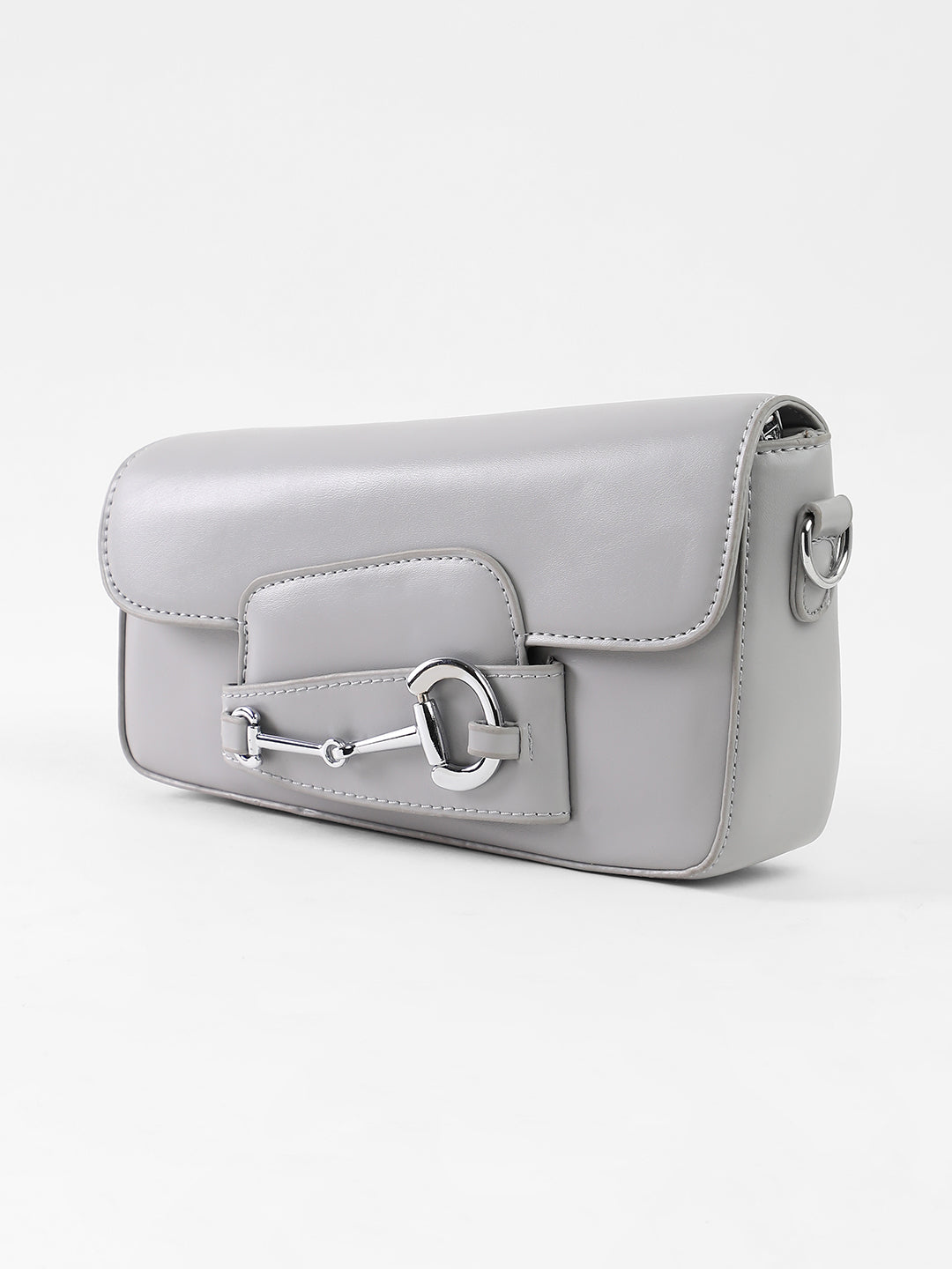 The Asymmetric Link Shoulder Bag - Ash Grey