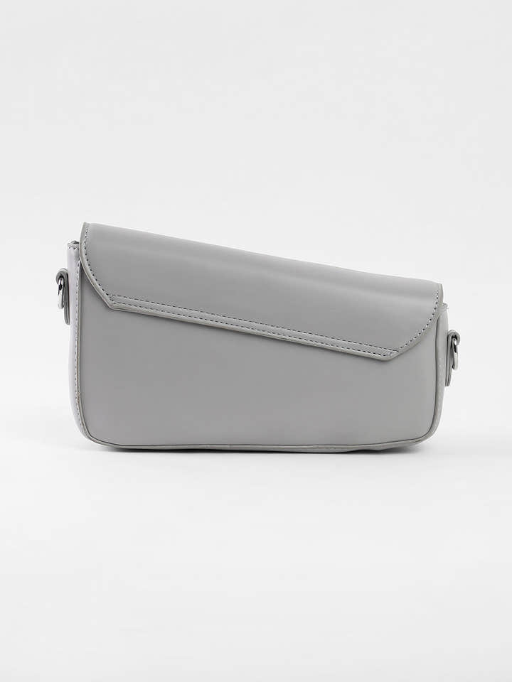 The Asymmetric Link Shoulder Bag - Ash Grey