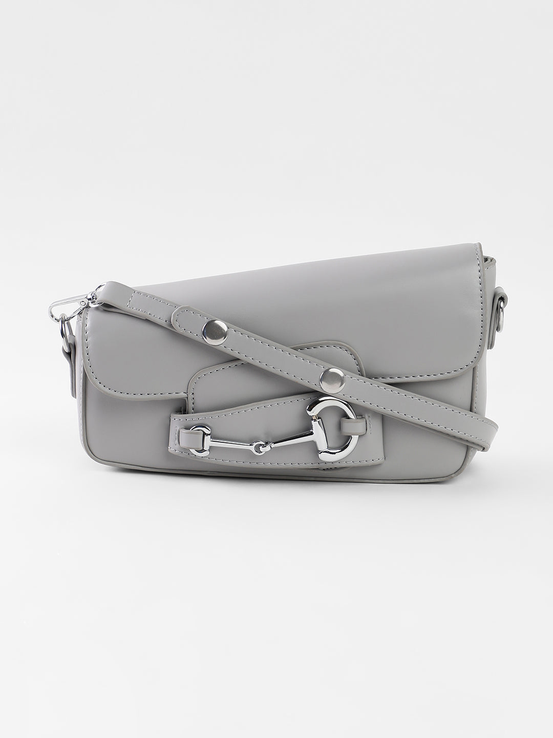 The Asymmetric Link Shoulder Bag - Ash Grey