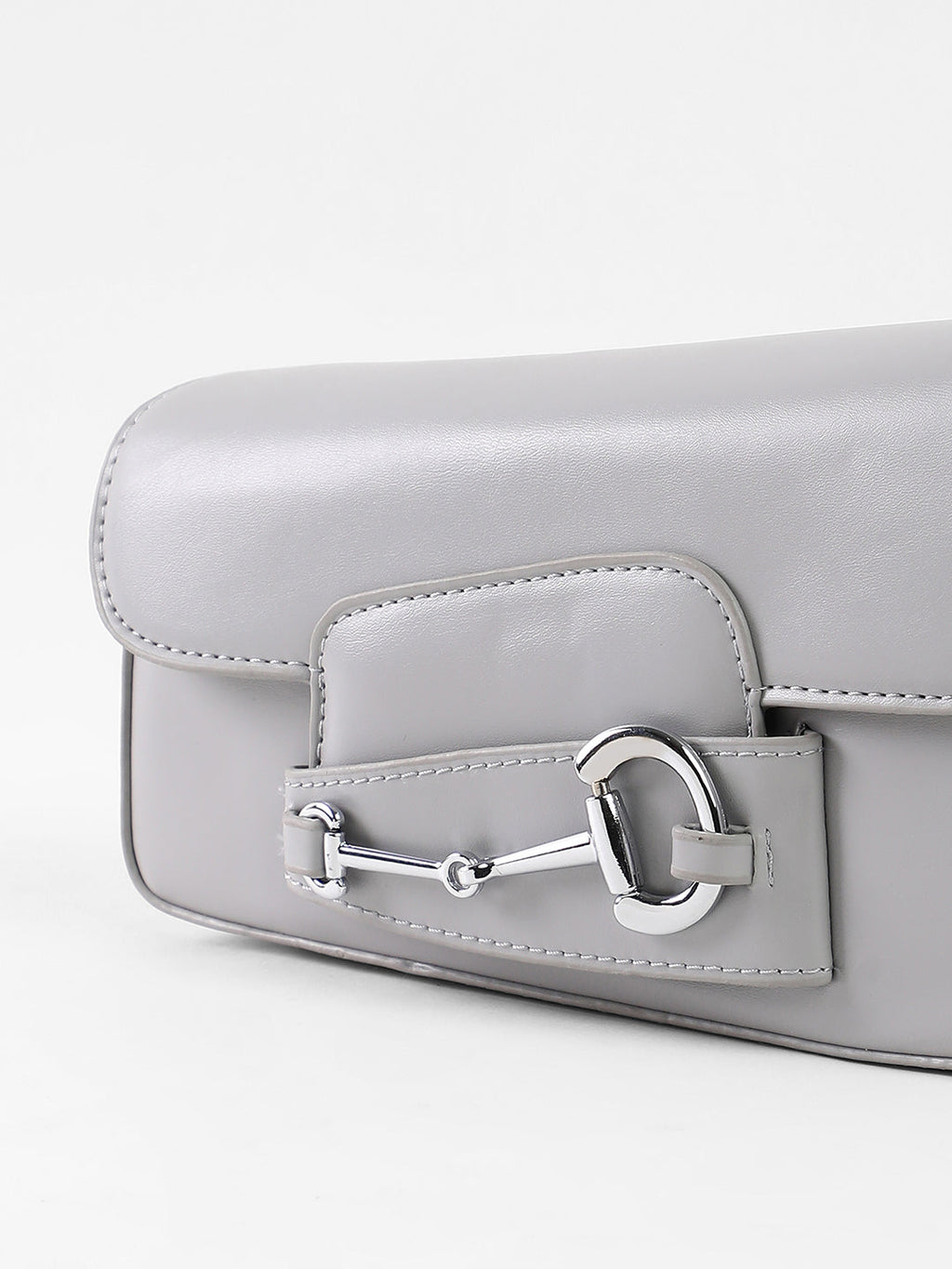 The Asymmetric Link Shoulder Bag - Ash Grey