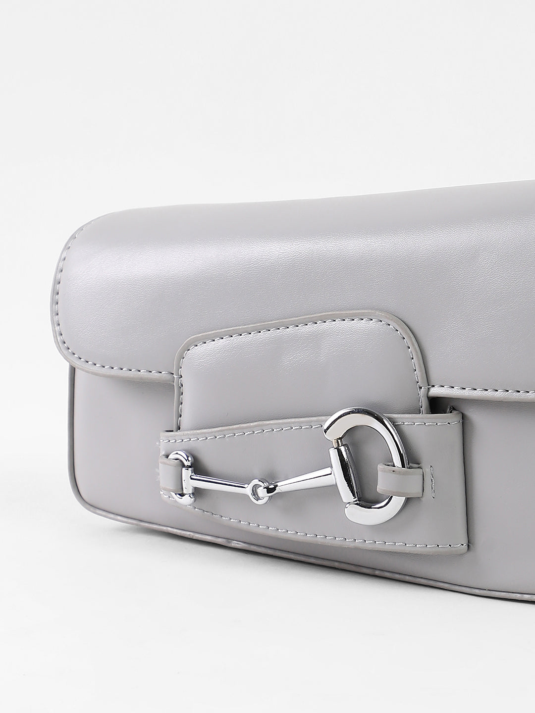 The Asymmetric Link Shoulder Bag - Ash Grey