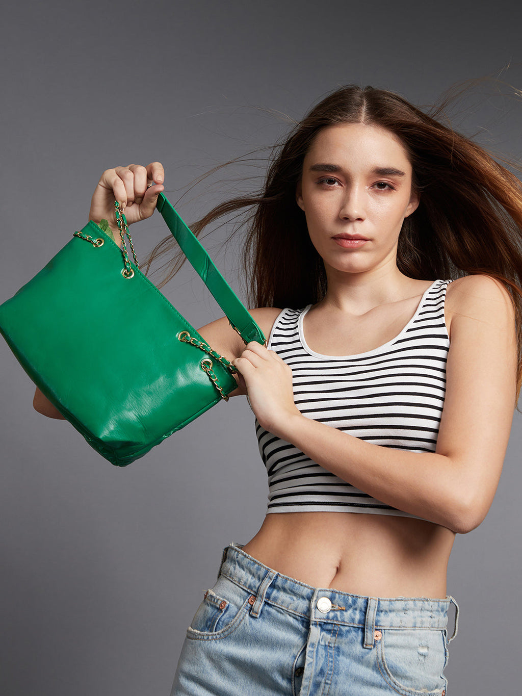 Timeless Texture Green Tote