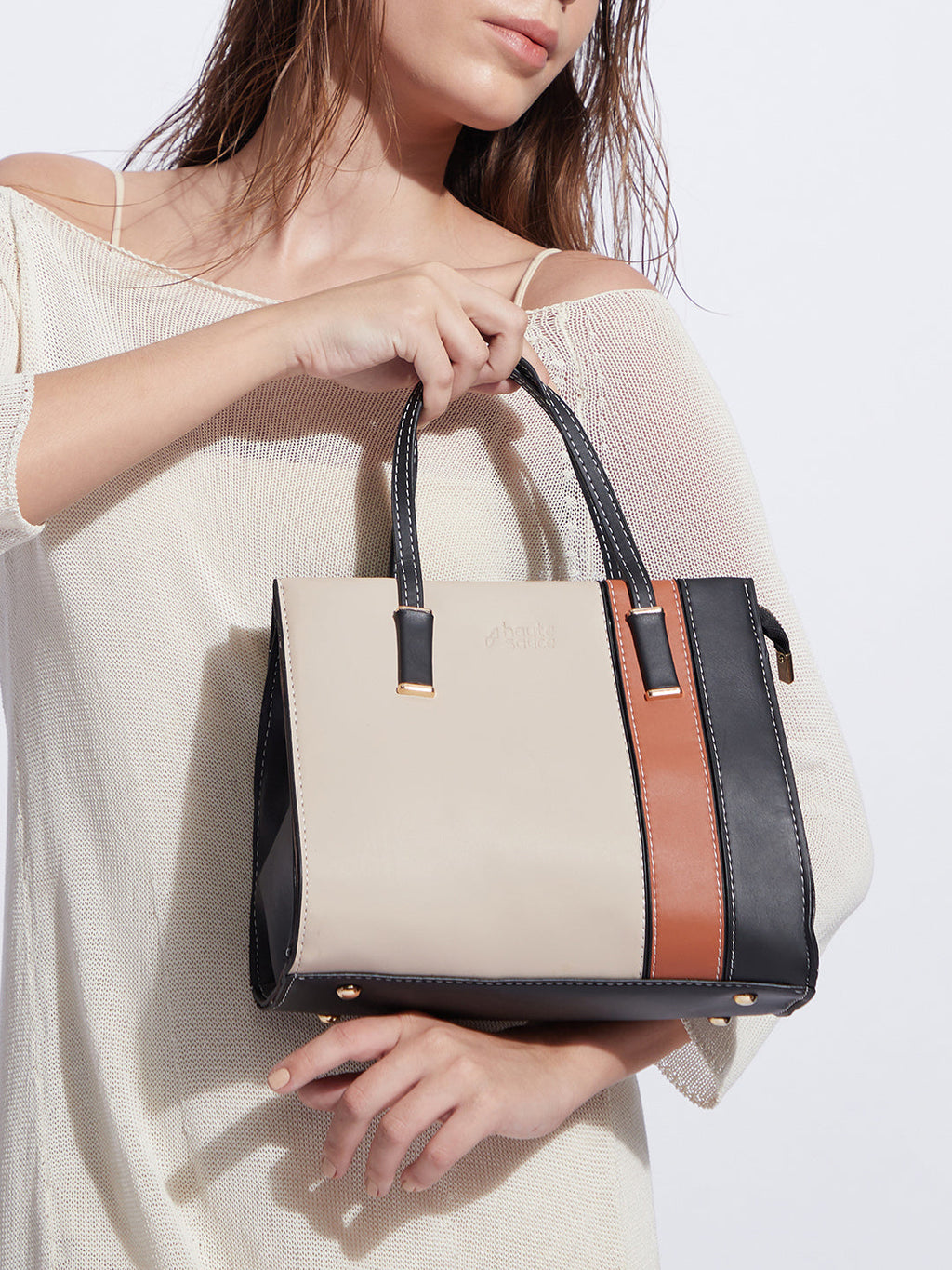 Big Tri Colour Tote Bag