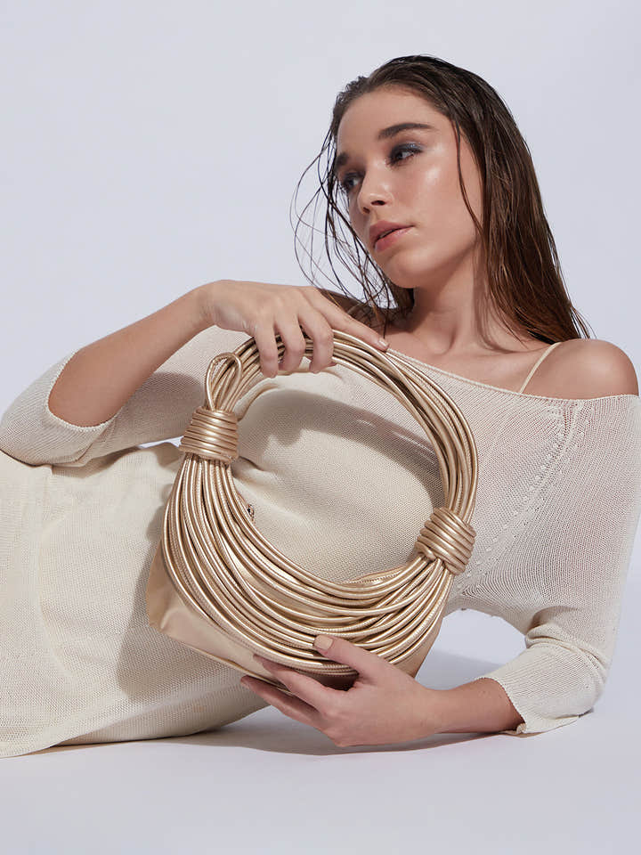 Wire Handbag - Gold