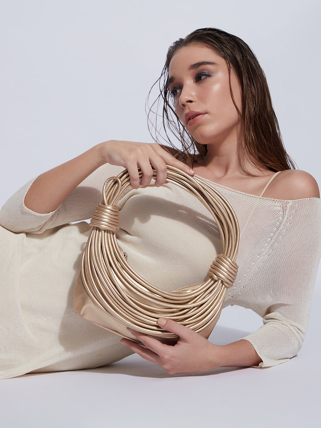 Wire Handbag - Gold