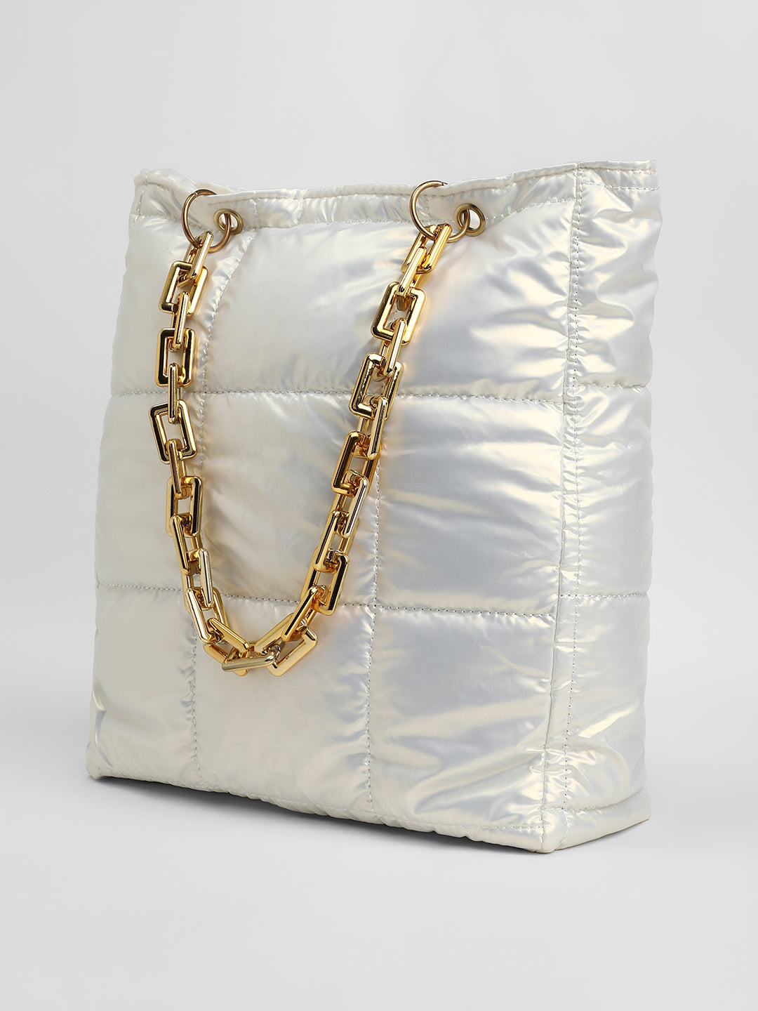 The Supersonic Puffer Tote Bag - Pearl White