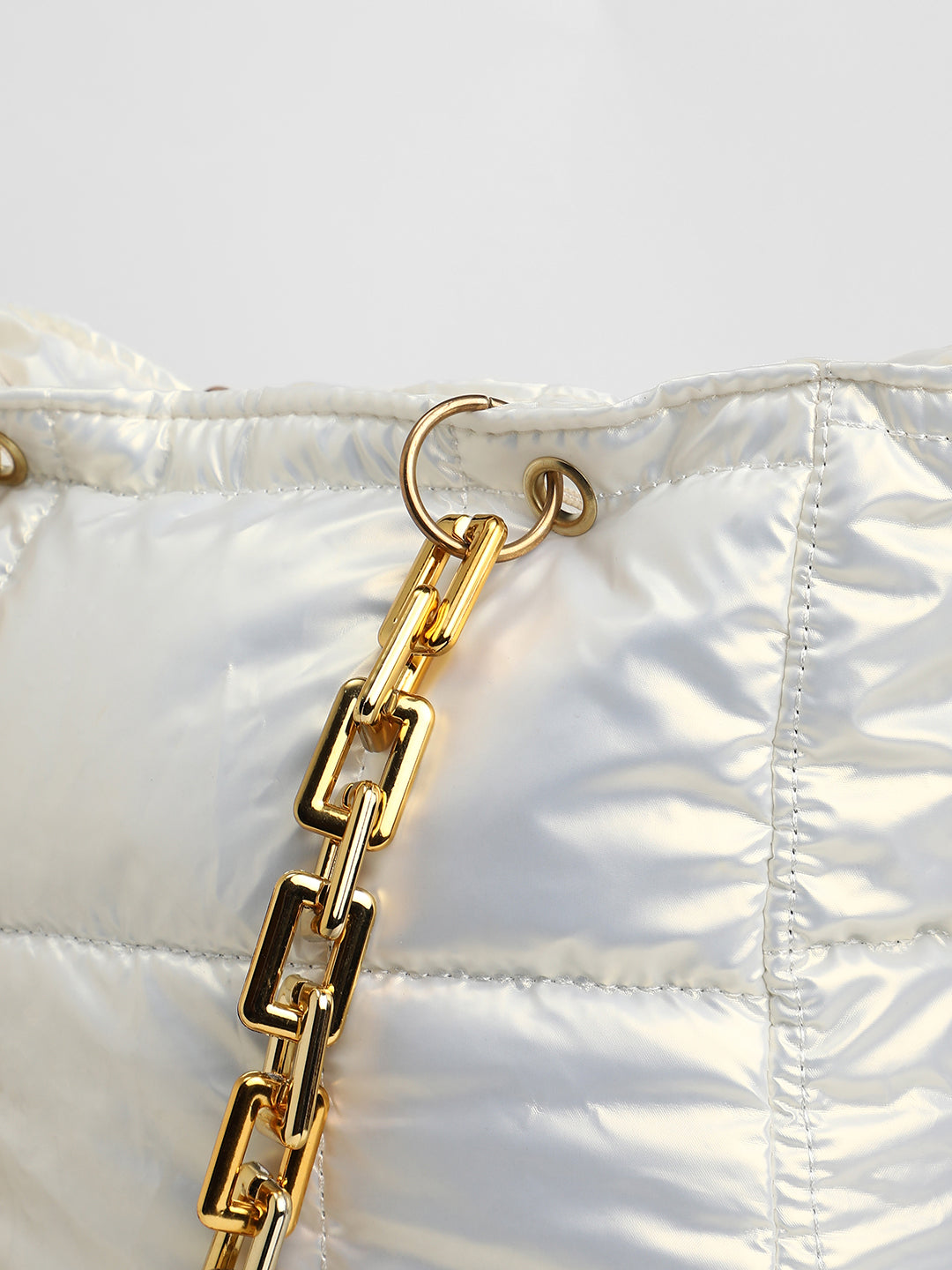 The Supersonic Puffer Tote Bag - Pearl White