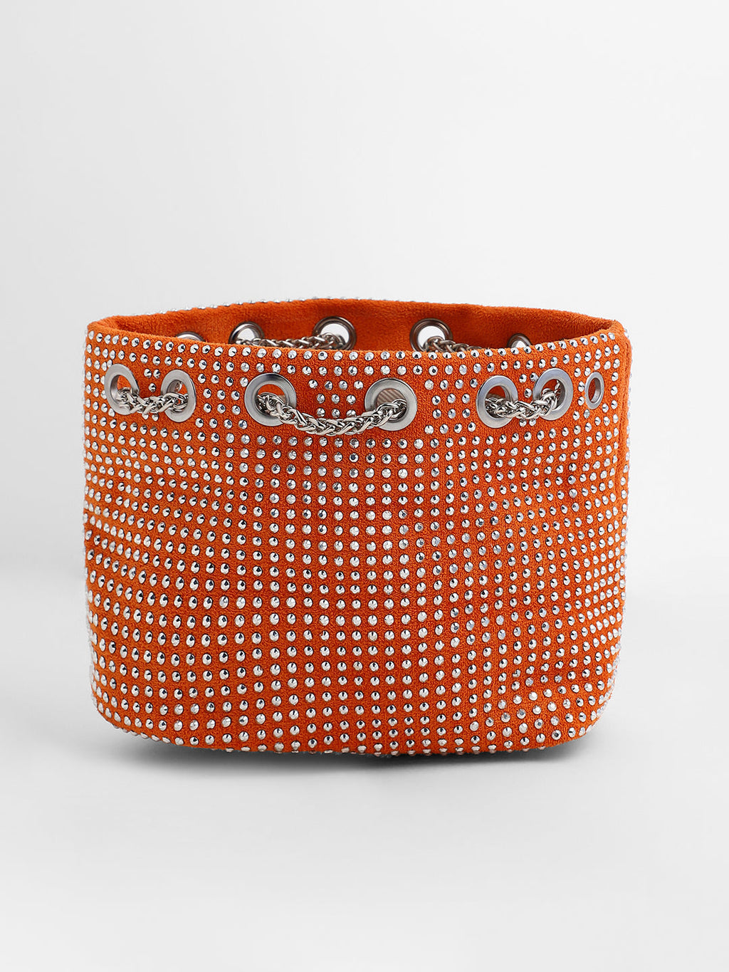 The Stud Chain Sling Bag - Pumpkin Orange