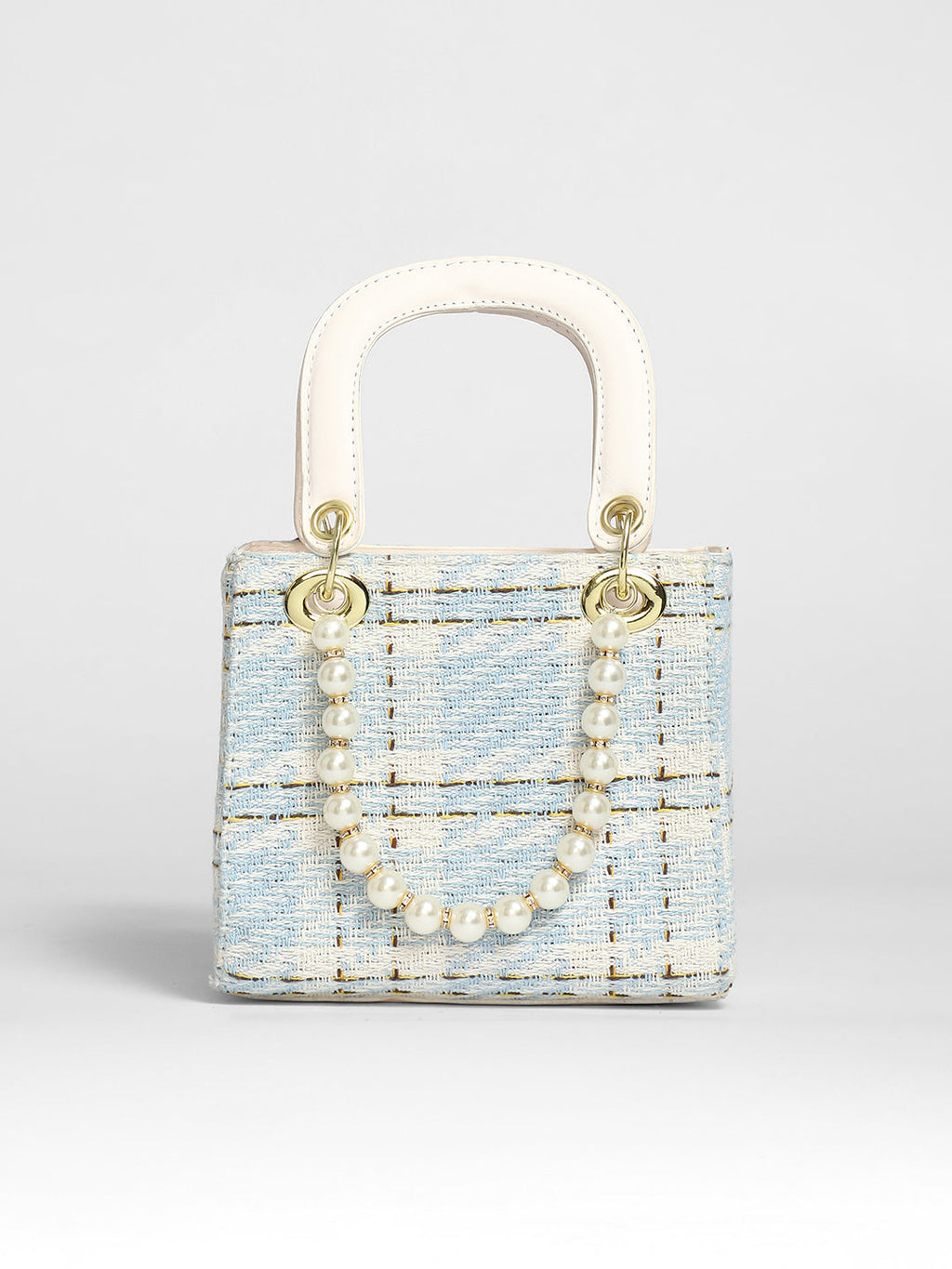 Tweed Pearl Hand Bag