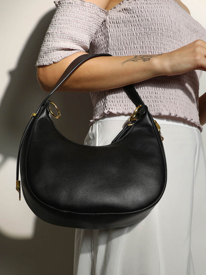 The Arch Hobo Bag - Midnight Black