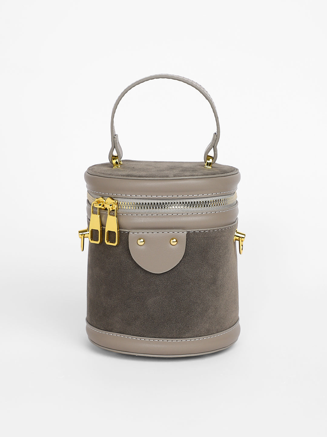 The Velvet Bucket Bag - Ash Grey